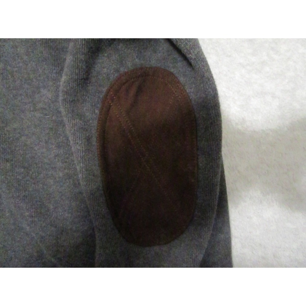 Ralph Lauren Polo Hoodie Mens Extra Large Gray Elbow Patch Pony Logo Sweater - Picture 4 of 11
